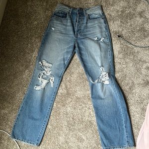 Windsor high waisted destructed boyfriend jean